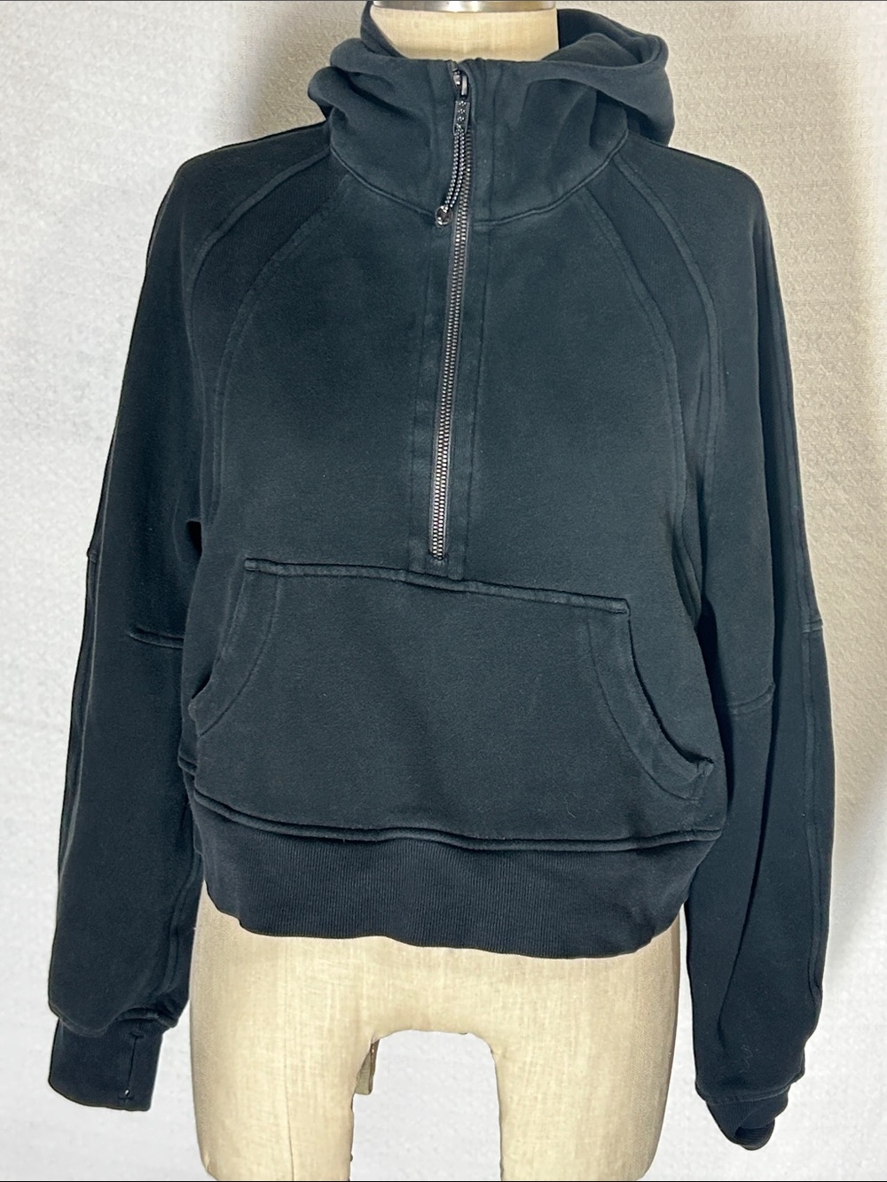 lululemon athletica Black Half-Zip Hooded Pullover